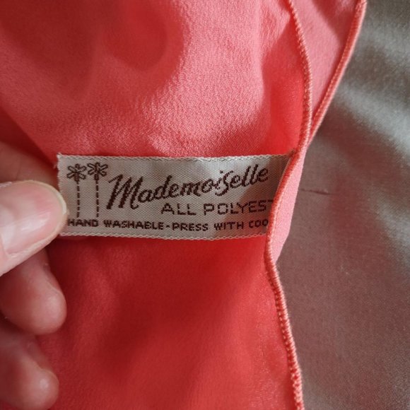Vintage Mademoiselle Pop-Pearl Pink/Salmon Dickie 1960s/70s - Picture 5 of 5